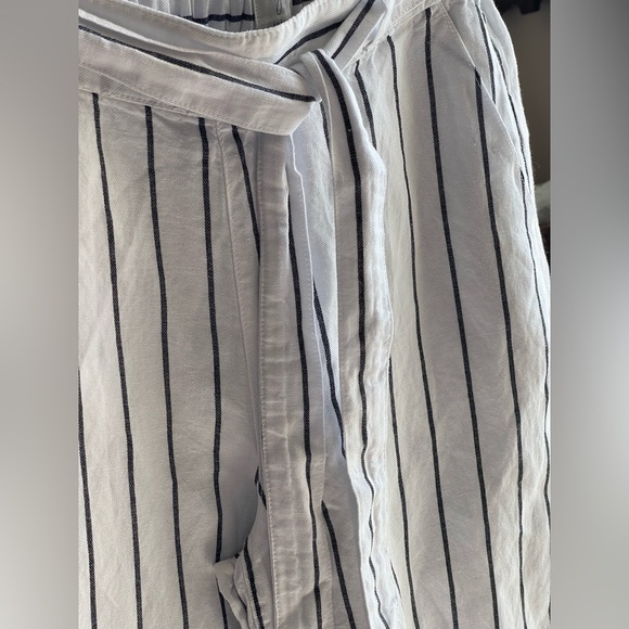 NWT Joie Blue and White Striped Nautical Hollis Pants w/ Belt - Picture 2 of 6